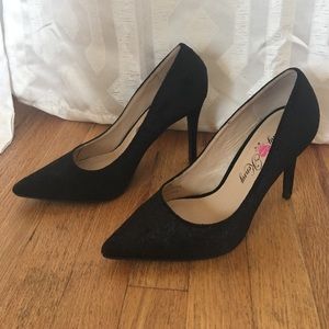 Penny Loves Kenny velvet stilettos